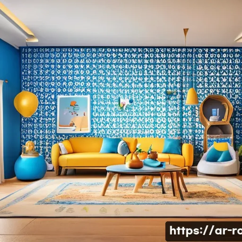 로보카폴리와 유행어 - A warm and lively family gathering in a modern Arab home, featuring adults and children happily inte...