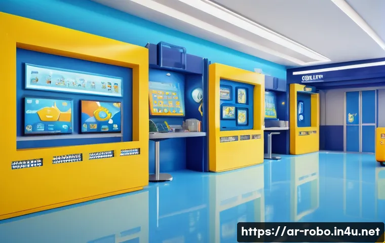 로보카폴리 기획 단계 - A vibrant, futuristic police station interior designed for children’s animation, featuring bright, c...