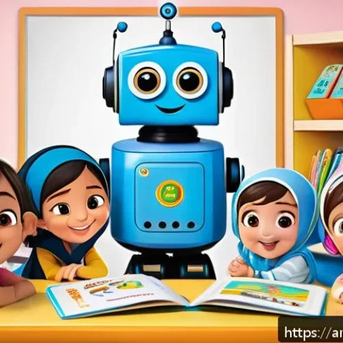 Home 32 로보카폴리의 새로운 프로젝트 - A vibrant educational scene featuring beloved Robocar Poli characters Poli and Helly, depicted as fr...