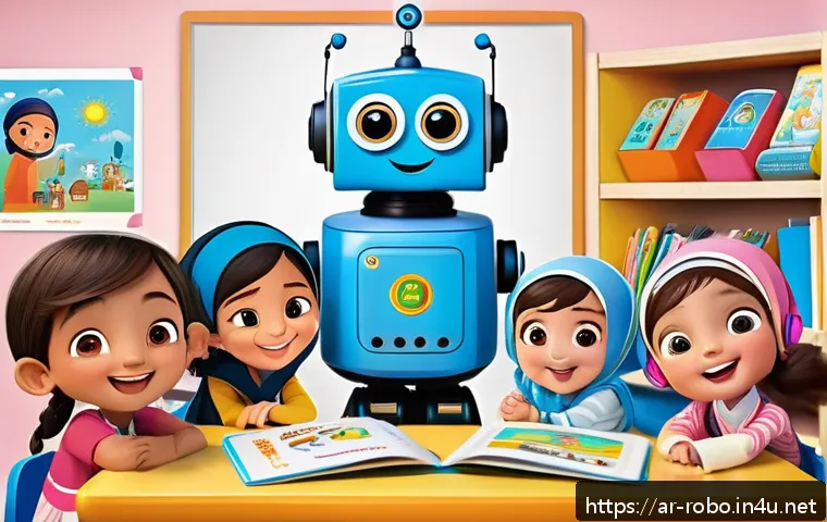 로보카폴리의 새로운 프로젝트 - A vibrant educational scene featuring beloved Robocar Poli characters Poli and Helly, depicted as fr...